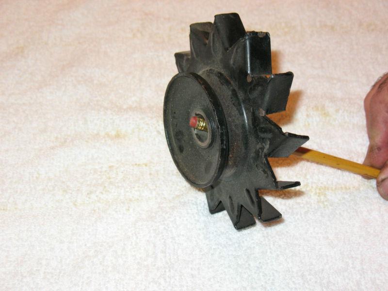 1950's buick, cadillac, chevy, olds, pontiac ac delco generator pulley with fan