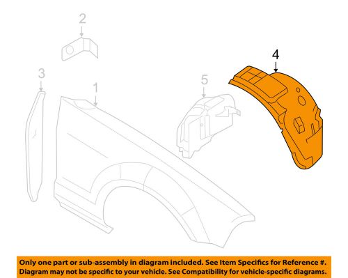 Ford oem 05-09 mustang-fender liner right 5r3z16102aa
