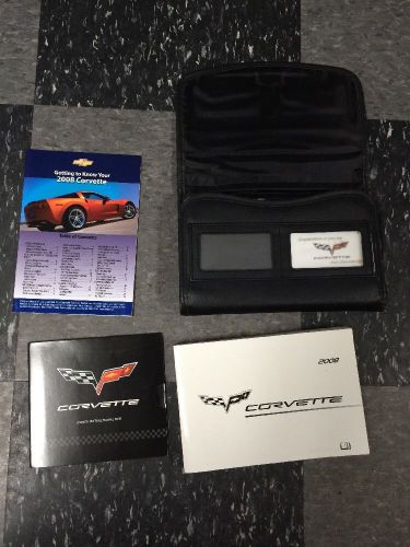 2008 corvette owners manual , instructional dvd, case, getting to know supplemen
