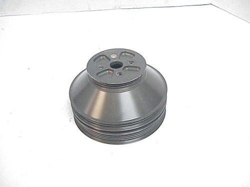 Billet 5-3/4&#034; aluminum nascar serpentine 3, 3 &amp; 5 groove water pump pulley c4