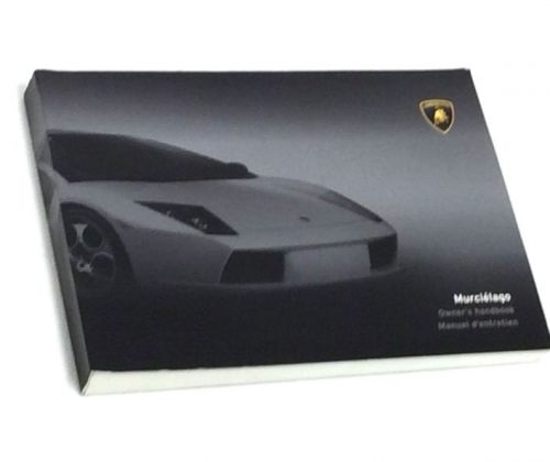 Lamborghini 2002 murcielago owners handbook manual 1st edition usa spec