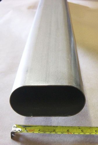 4 inch oval exhaust tubing, 8 foot straight aluminized