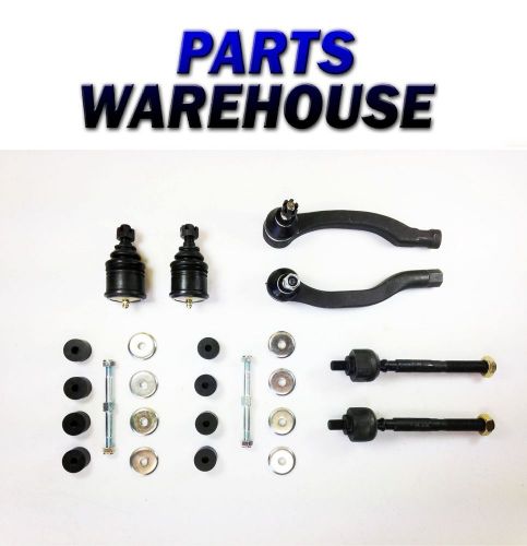8pc kit 2 lower ball joint 4 tie rod inner outer sway bar 96-00 civic 2ywarranty
