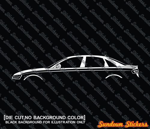2x car silhouette stickers - for audi a4 , b8 facelift (2012-2015) 4-door sedan