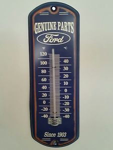 Genuine ford parts thermometer since 1903 mancave garage motorcraft wall art