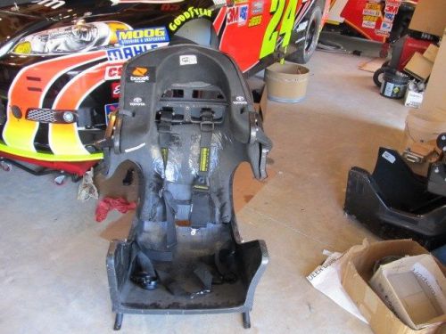 Nascar carbon fiber seat last used by travis pastrana with halo and back insert