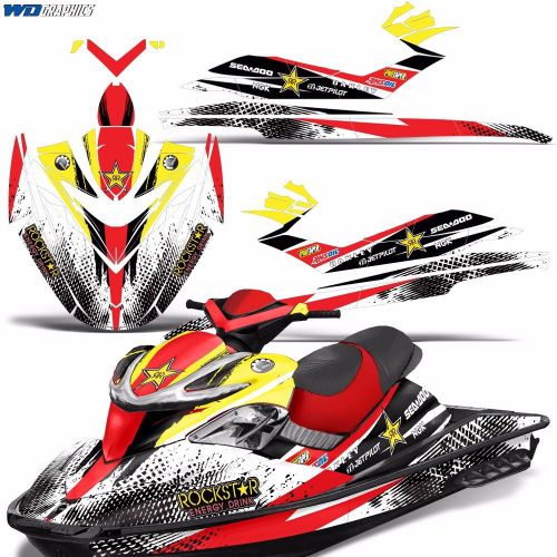 Decal graphic kit seadoo jet ski wrap jetski bombardier parts sea-doo rxp 04-11