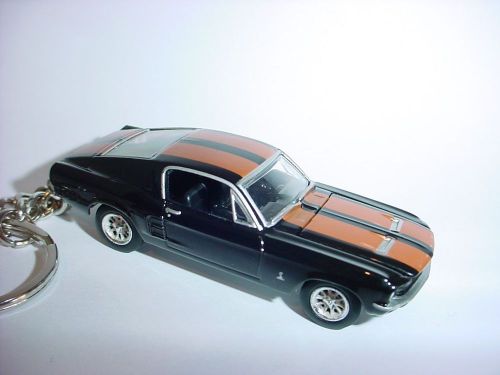 New 3d black 1967 ford mustang shelby gt500 custom keychain keyring supernatural