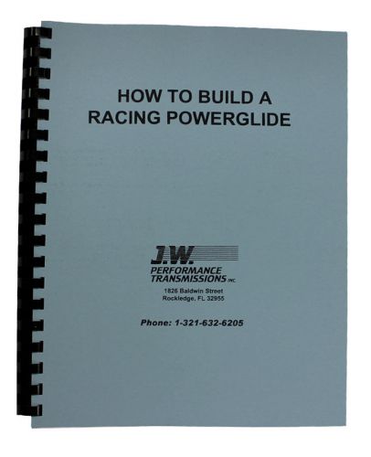 J-w performance 92077 how to build racing p/g trans book
