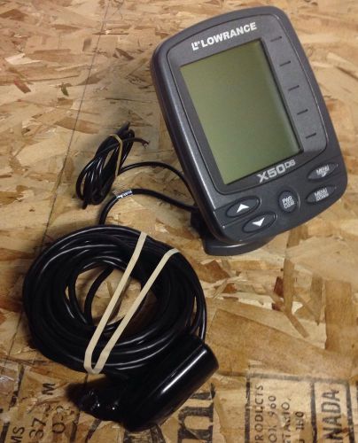 Lowrance x50 ds fish finder transducer power cord marine boat