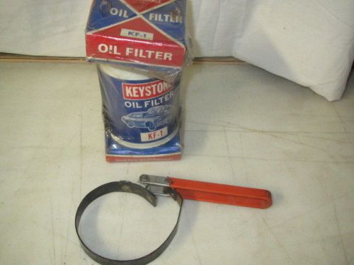 Vintage keystone oil filter and wrench
