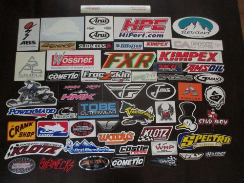 Lot of 50 snowmobile skidoo snow machine sled stickers decals
