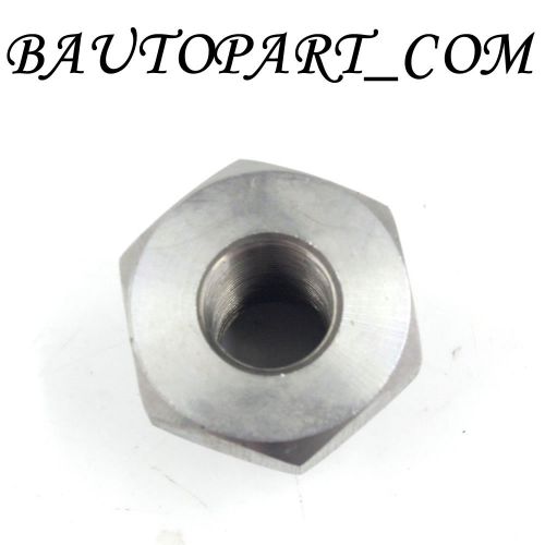 High strength 1/2-28 to 3/4-16 oil filter thread adapter gray stainless steel