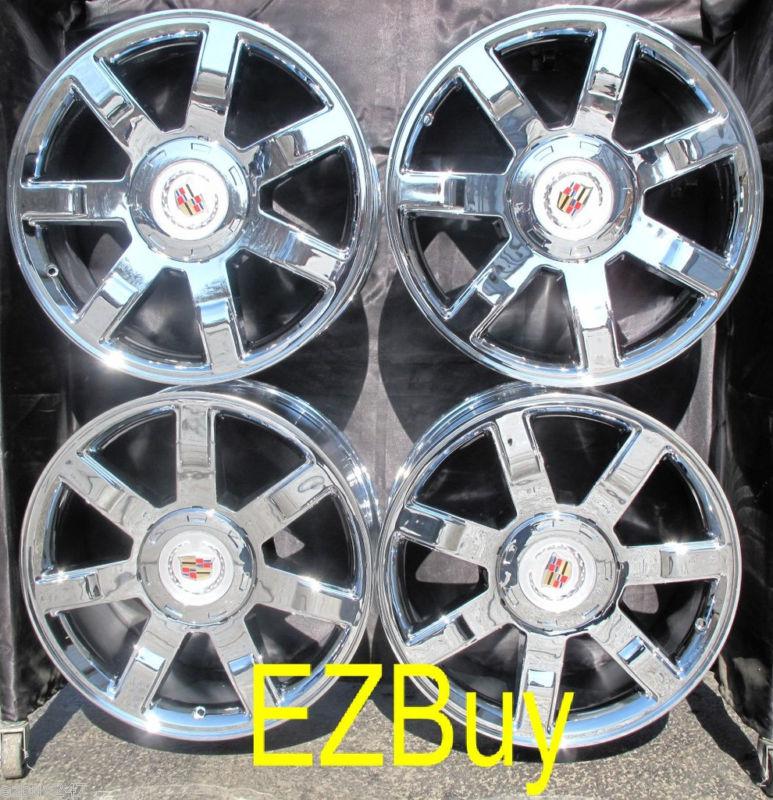 22" inch escalade factory new chrome wheels rims 5309 with factory centercaps