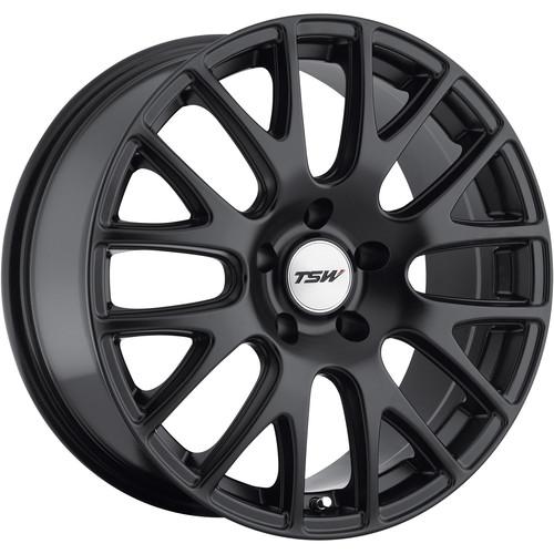 18x8 black tsw mugello wheels 5x100 +35 chevrolet cavalier