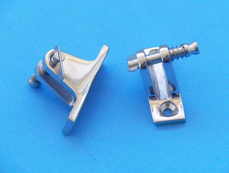 2 each deck hinge angle base-removable pin for bimini top/ canopy-316 stainless 