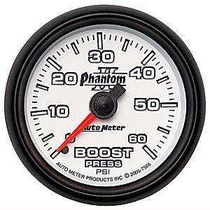 Autometer phantom ii boost gauge 2-1/16 mechanical 60 psi 2-1/16 mechanical 7505