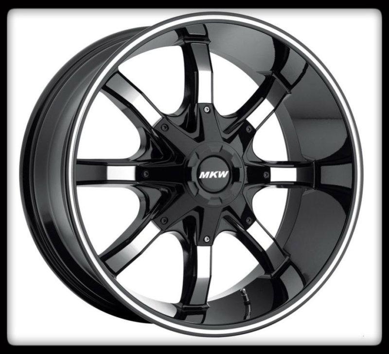 20" mkw m81 black machined rims & nitto lt295-60-20 terra grappler tires wheels