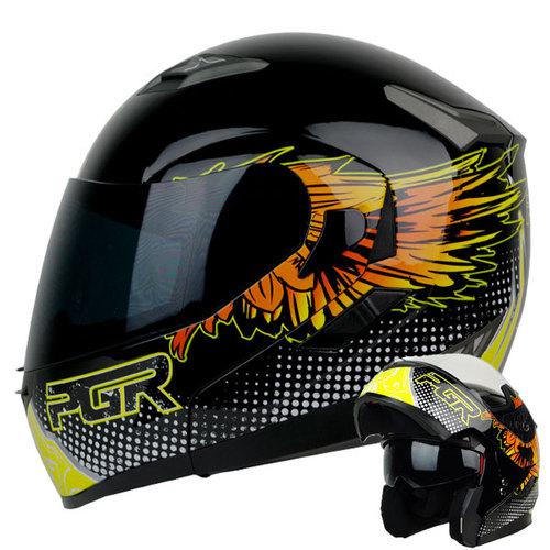 S m l xl ~ pgr f99 hero black modular full face dual visor motorcycle helmet