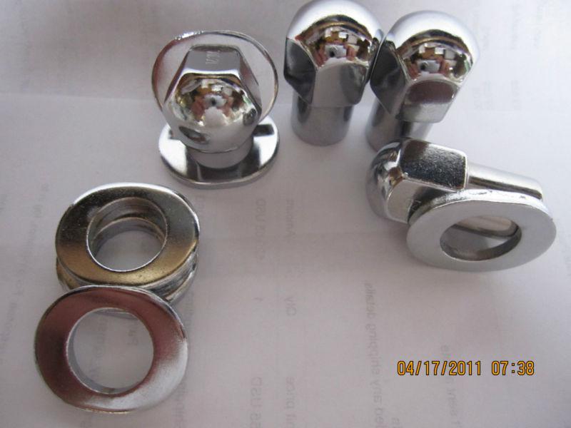 20 lug nuts 7/16-20  keystone klasic raider wheels chrome washer chevy 8102