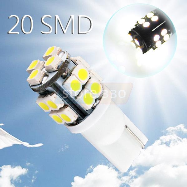 T10 20 smd license plate pure white 194 w5w led car light bulb lamp