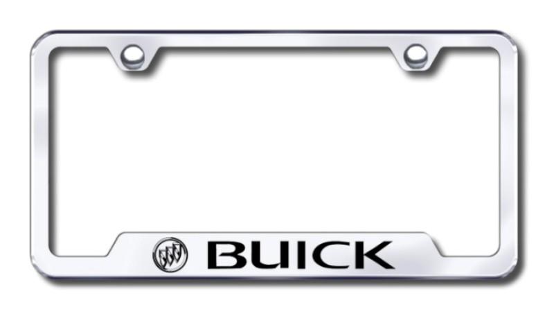 Gm buick  engraved chrome cut-out license plate frame made in usa genuine