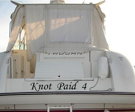 Custom boat decal sticker registration name trailer sail pontoon rv fishing fish