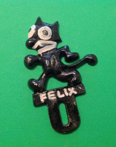 Felix chevrolet license plate topper cast metal felix the cat