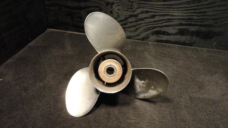 Used johnson stainless steel propeller 14.25x21 ss outboard boat prop rh p642
