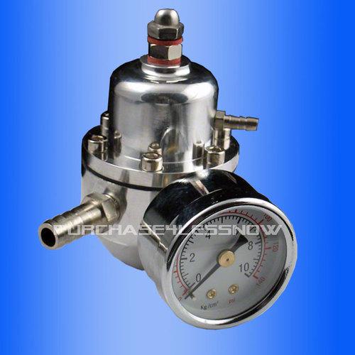 Fuel pressure regulator 0-140 psi + gauge + hose for turbo boost t3 t4 t5 