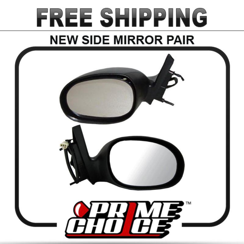 New pair set 2 power side view mirrors right and left