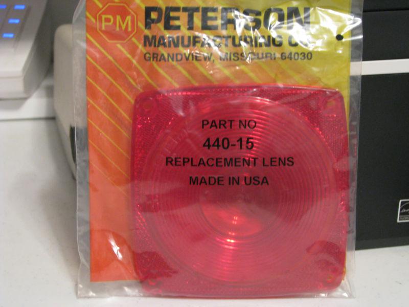 2-new - peterson 440-15  replacement tail light lamp lens fits  440 /  452