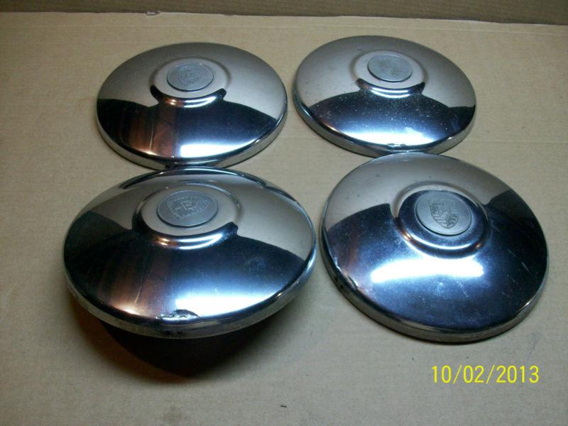 356/912 porsche hub caps with 3 stud removable center emblems used