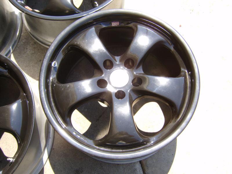 18" fittipaldi black alloy wheels rims 5x4.5 supra 350z 370z g35 g37 accord 35mm