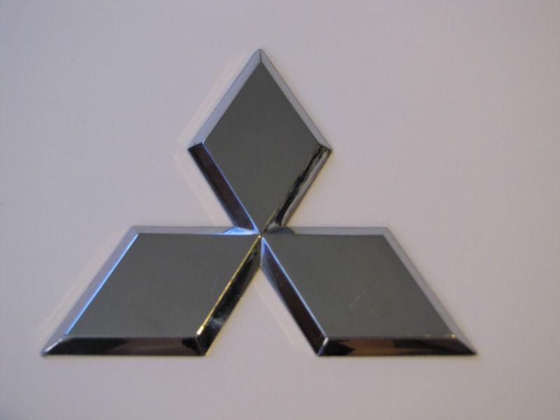 Mitsubishi chrome 117 mm 4" 5/8' inches emblem badge sticker star grille trunk