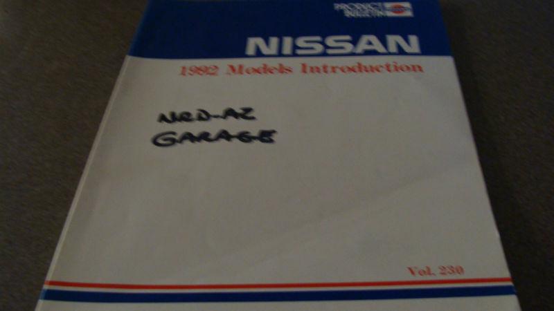 1992 nissan models introduction product bulletin repair book manual vol 230