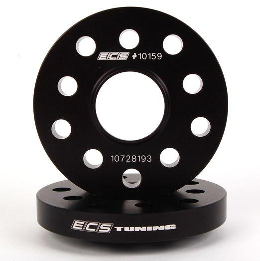 20mm audi aluminum hub-centric wheel spacers with bolts included - ecs tuning