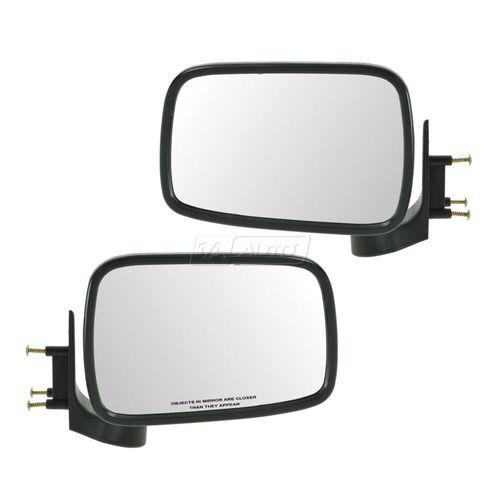 86-93 mazda pickup truck chrome manual side mirrors left & right pair set of 2