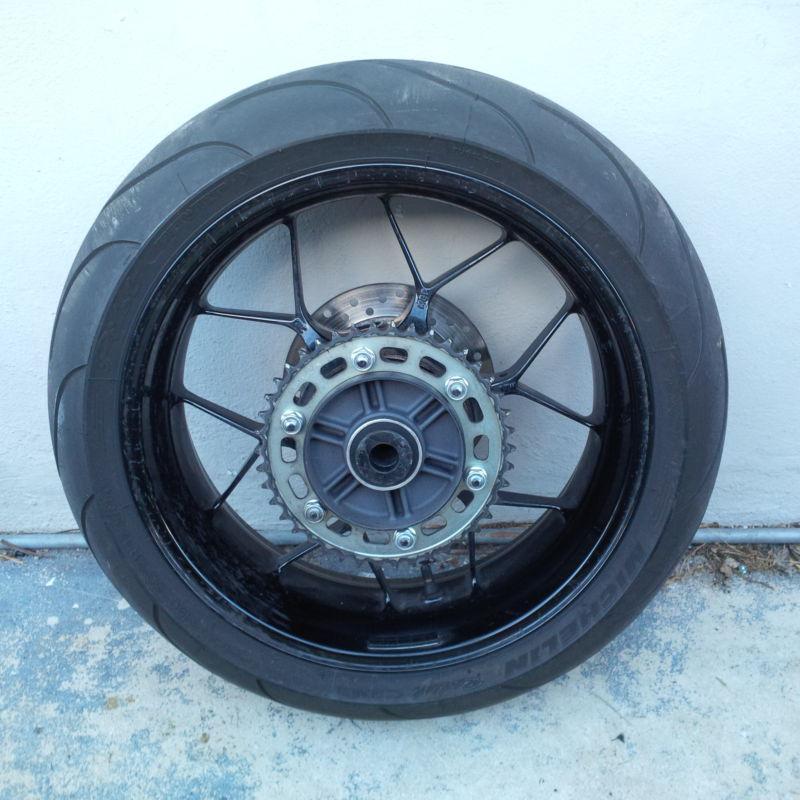 12 13 2012 2013 rear wheel complete with rim rotor oem
