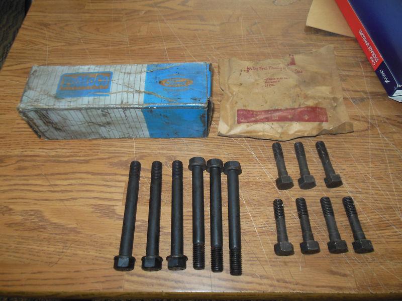 Ford nos cylinder head bolts: 6-1/2"x4 1/2"///7-7/16 x 2" shouldered bolts