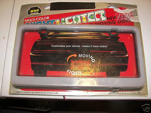 Wolo multi-color night lighter license plate frame lf-1