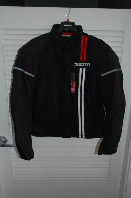 Ducati 80's textile motorcycle jacket, black, women's size large