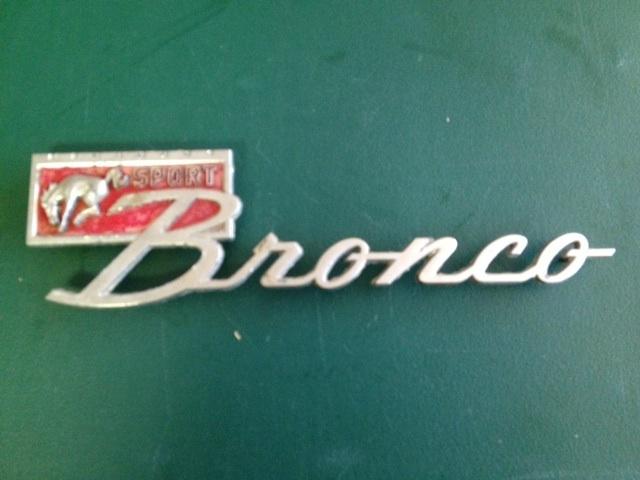 Vintage oem bronco "sport" emblem 1966-77