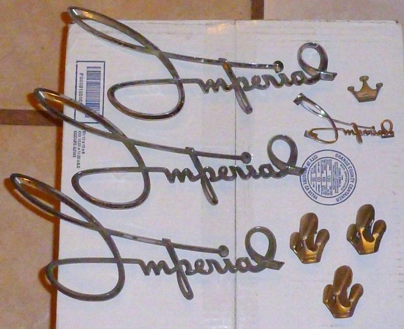 Chrysler imperial scripts & badges 1957  - full set of 8 - rare