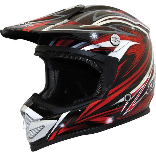 Red/black l zox rush ii fiction youth helmet 2013 model