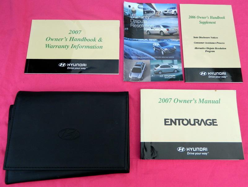 2007 07 hyundai entourage owners owner's manual guide book kit handbook 