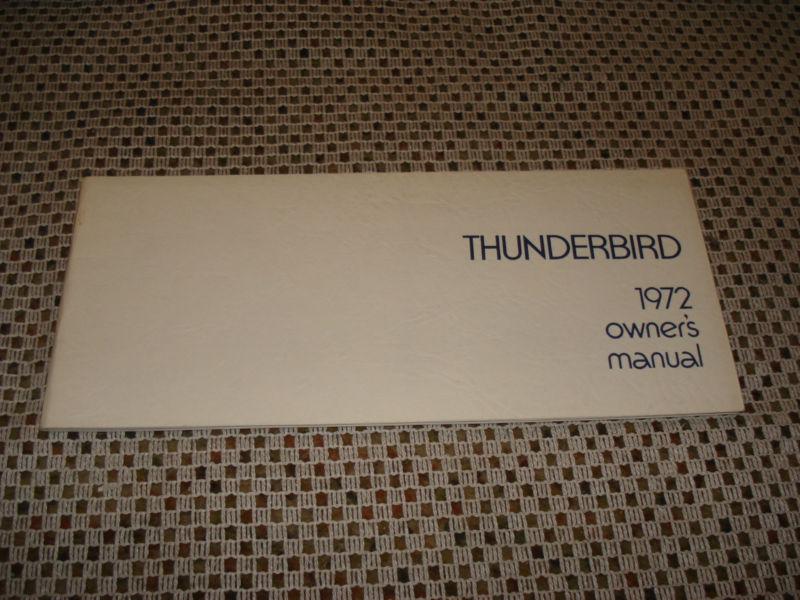 1972 ford thunderbird owners manual original glovebox book nice nos tbird
