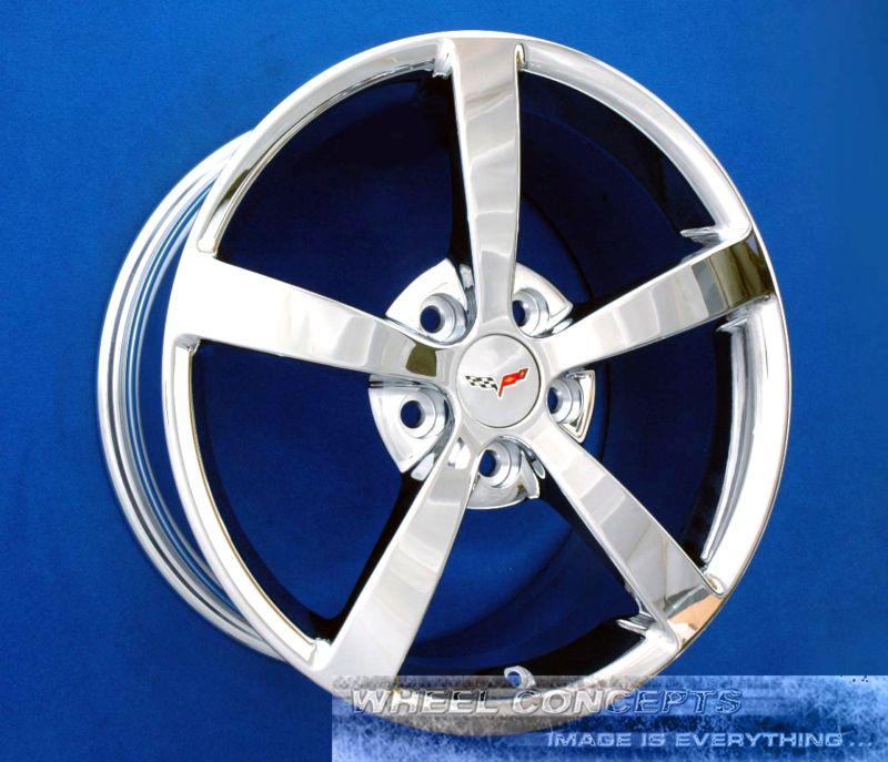 Corvette c6 gumby 18 / 19 inch chrome wheels rims vette
