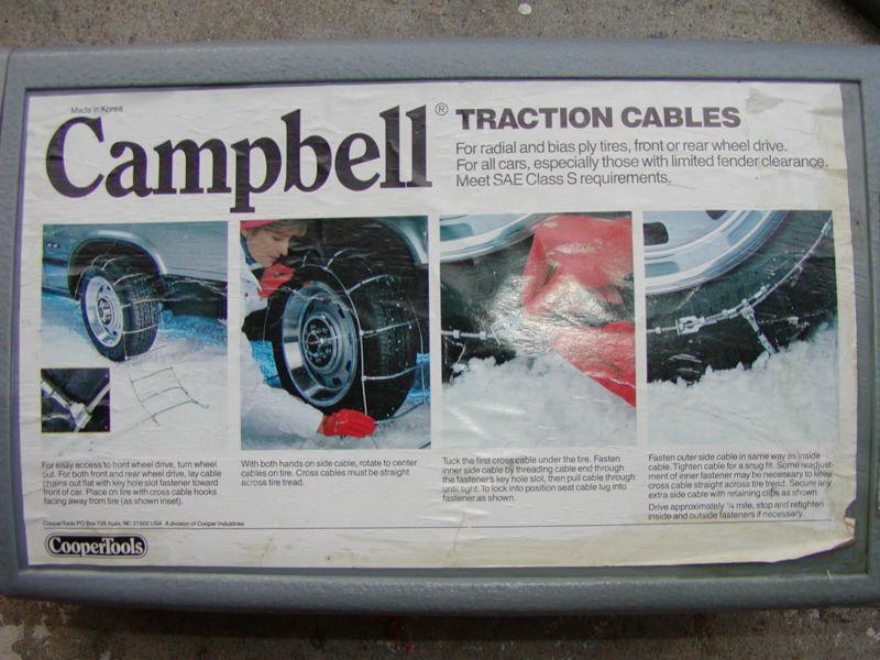 Cable tire/snow chains campbell #1914, p145/80r13,p155/80r13,175/50r13,145/70r14