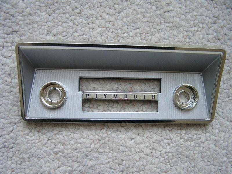 1964 plymouth radio bezel